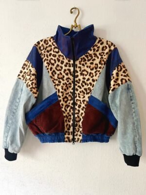 EMMA Luna Bomber Leopard & Blue botanical
