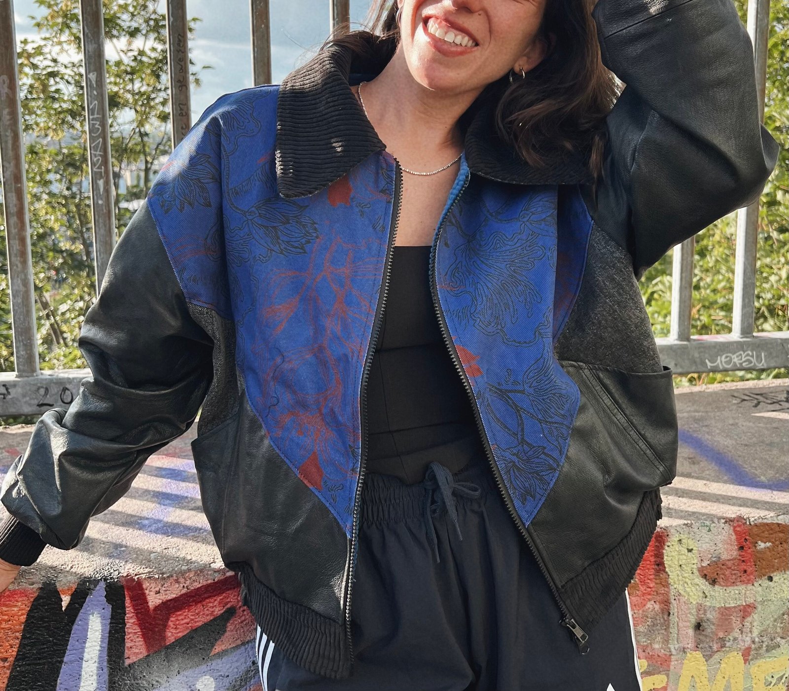 EMMA Nova Bomber Flowers Blue - Image 8