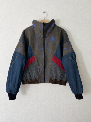 Luna Bomber Blue Flowers