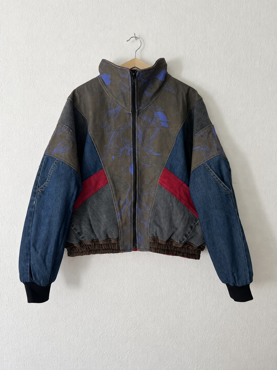Luna Bomber Blue Flowers