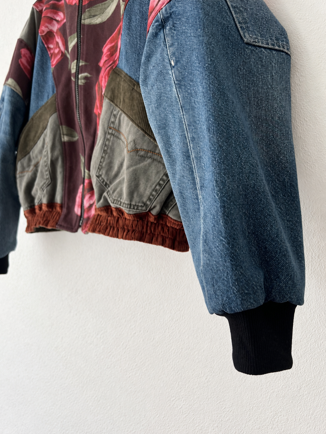 Luna Bomber Burgundy Flowers - Image 4