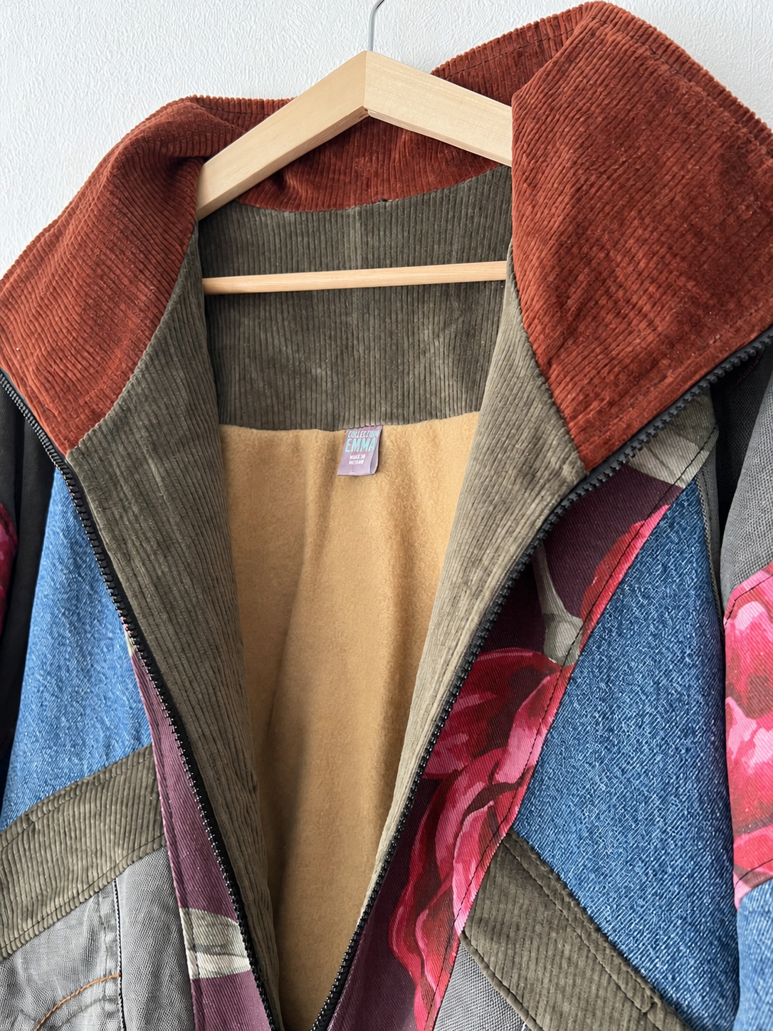 Luna Bomber Burgundy Flowers - Image 5
