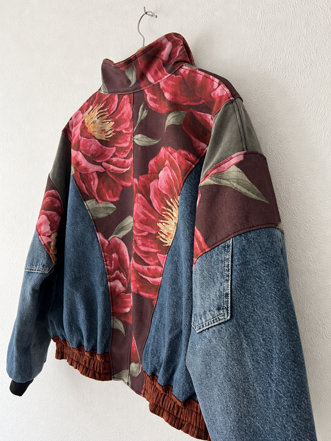 Luna Bomber Burgundy Flowers - Image 7